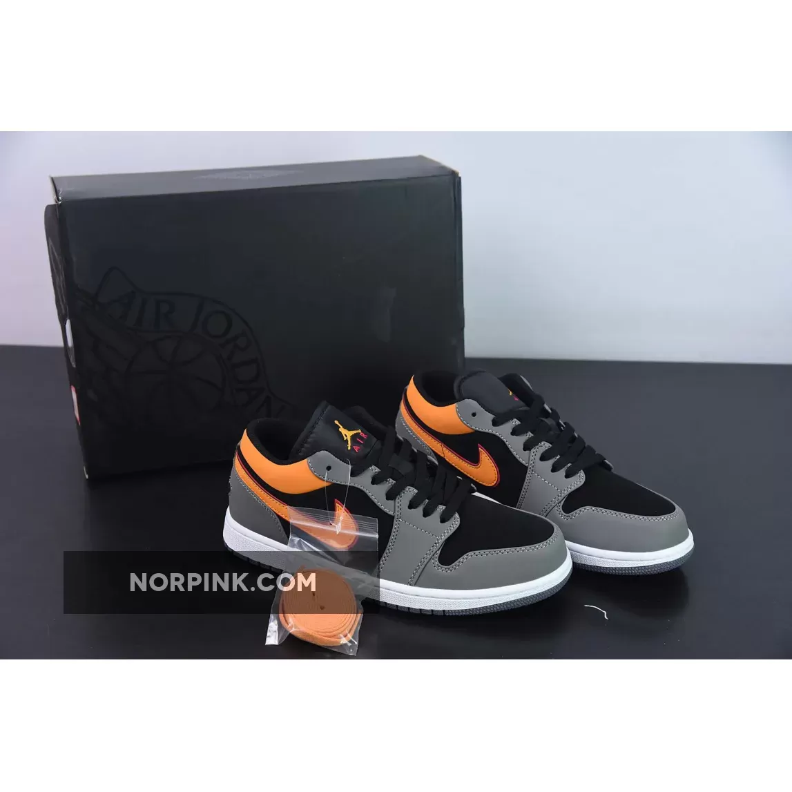 Air Jordan 1 Low Black Grey Orange