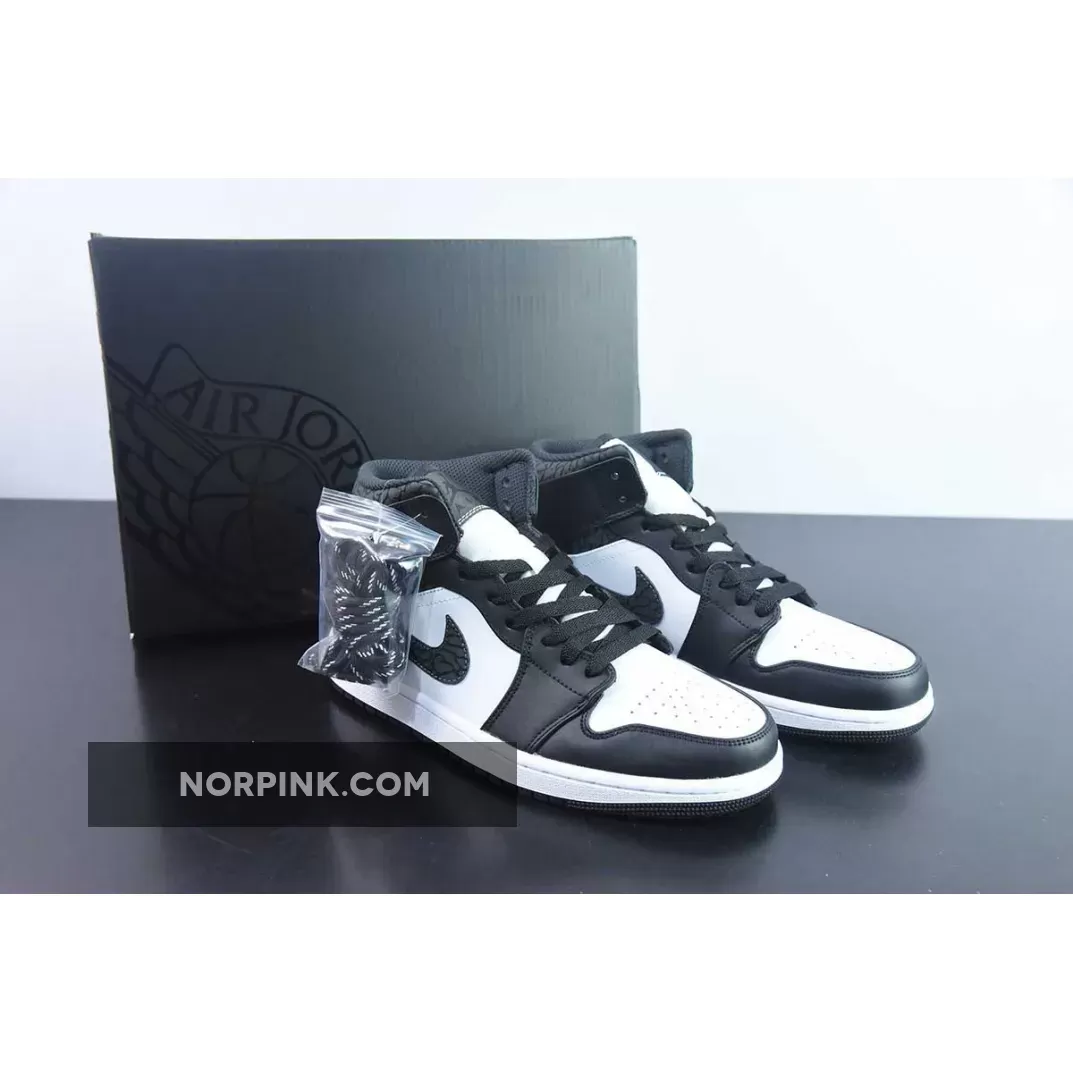 Air Jordan 1 Mid ‘Panda Elephant’ Off Noir/Black-White