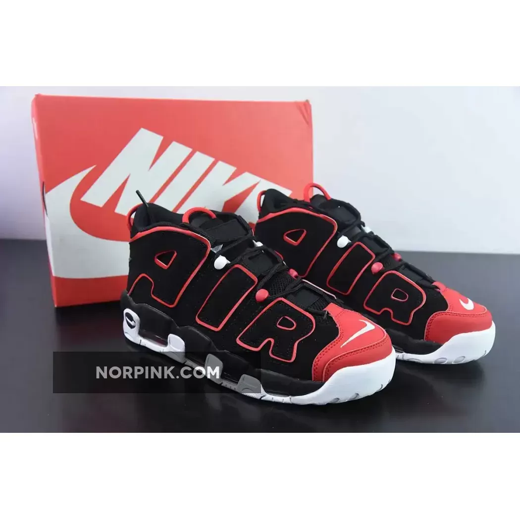 Nike Air More Uptempo "Red Toe" Black/University Red-White