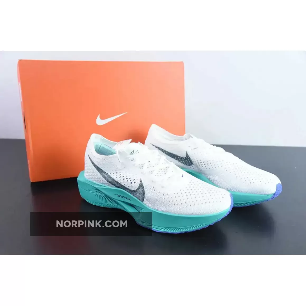 Nike ZoomX VaporFly 3 "Aquatone" White/Deep Jungle-Jade Ice